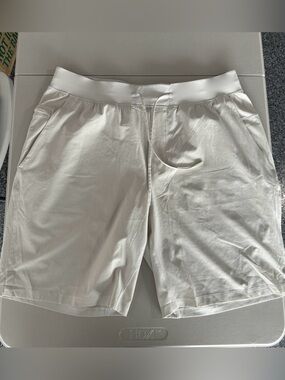 Lululemon Men's White Drawstring Shorts
